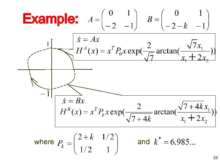 Example: where and 38 