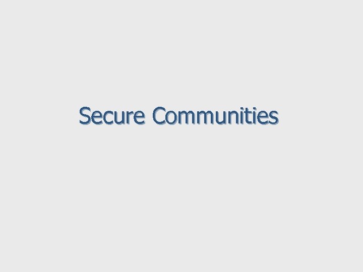  Secure Communities 