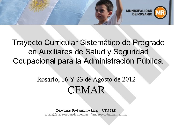 Trayecto Curricular Sistemático de Pregrado en Auxiliares de Salud y Seguridad Ocupacional para la