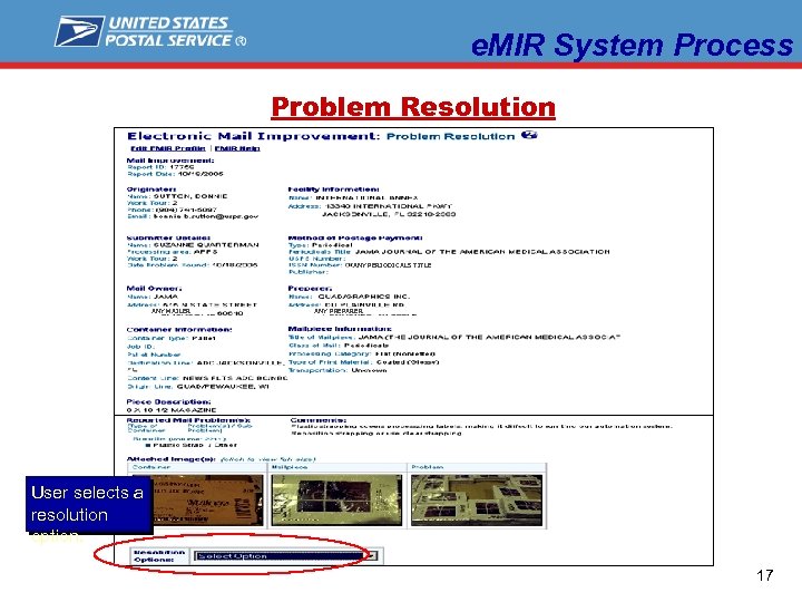 e. MIR System Process Problem Resolution ANY PERIODICALS TITLE ANY MAILER ANY PREPARER User