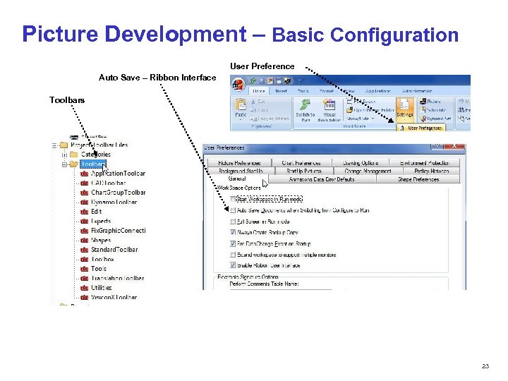 Picture Development – Basic Configuration User Preference Auto Save – Ribbon Interface Toolbars ©