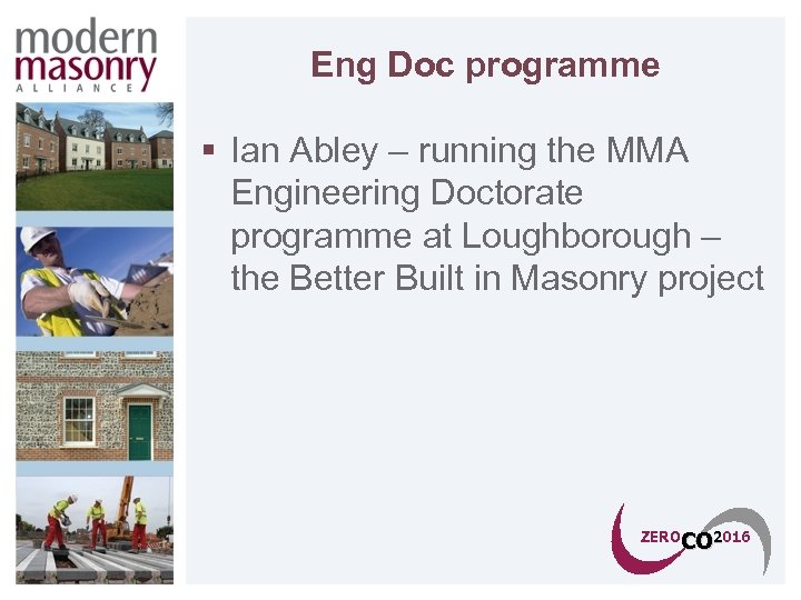 Eng Doc programme § Ian Abley – running the MMA Engineering Doctorate programme at