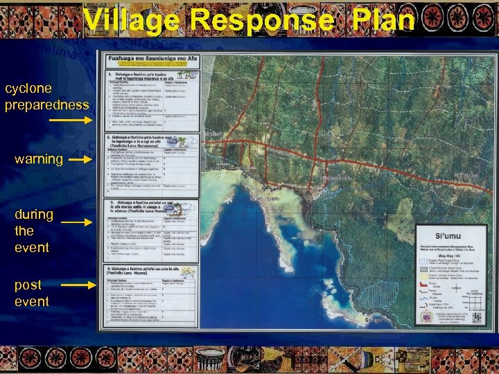 Village Response Plan cyclone preparedness warning during the event post event 
