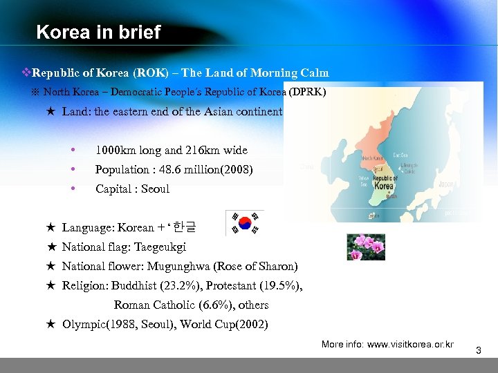 Korea in brief v. Republic of Korea (ROK) – The Land of Morning Calm