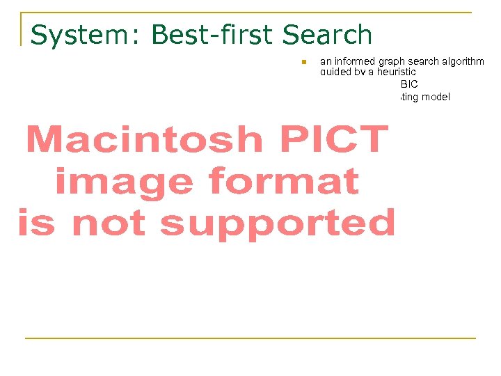 System: Best-first Search n n n an informed graph search algorithm guided by a