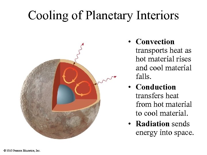 Cooling of Planetary Interiors • Convection transports heat as hot material rises and cool