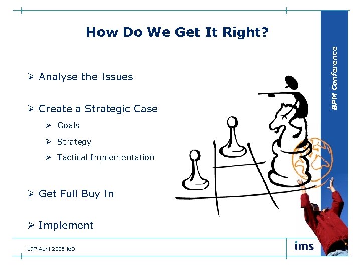 Ø Analyse the Issues Ø Create a Strategic Case Ø Goals Ø Strategy Ø