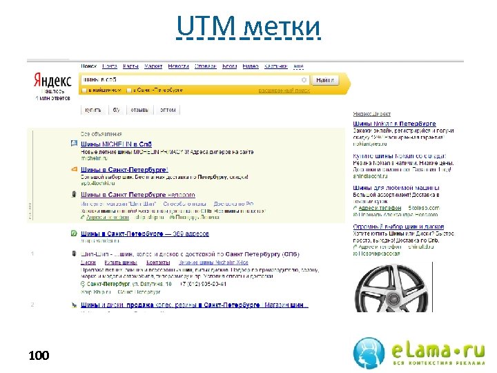 UTM метки 100 