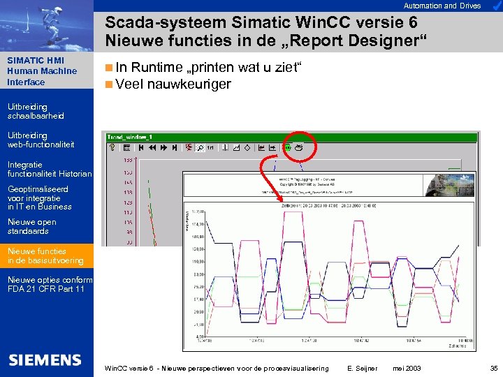 Automation and Drives Scada-systeem Simatic Win. CC versie 6 Nieuwe functies in de „Report