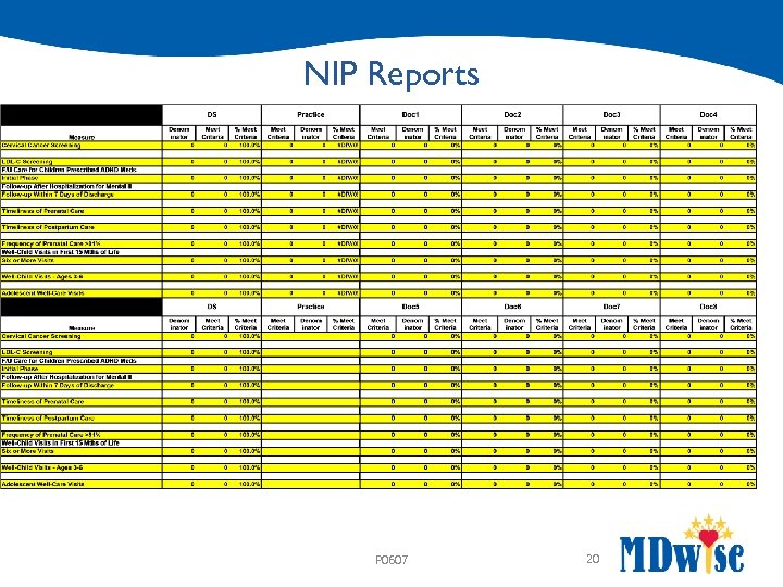 NIP Reports P 0607 20 