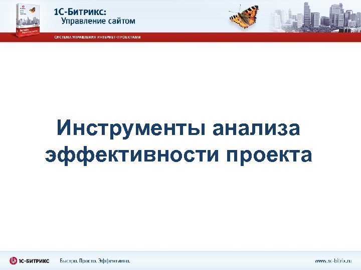 Инструменты анализа эффективности проекта 