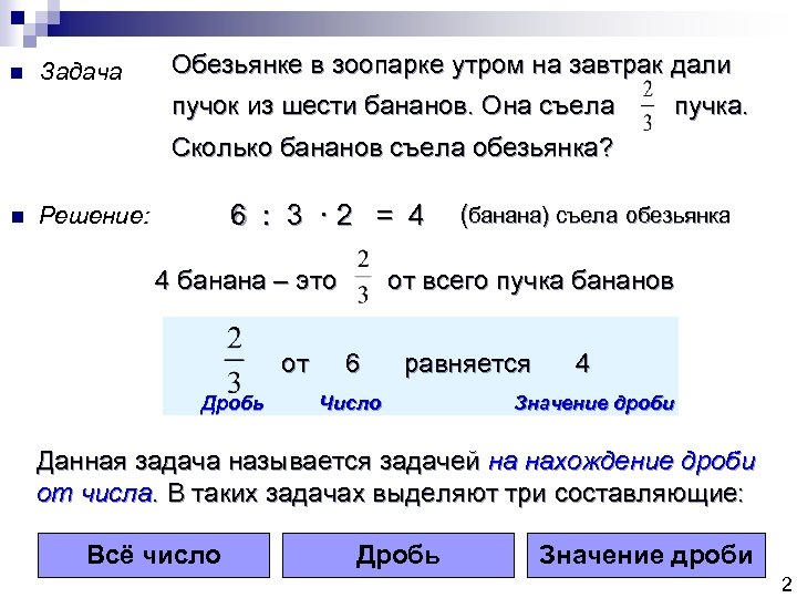 n Задача Обезьянке в зоопарке утром на завтрак дали пучок из шести бананов. Она