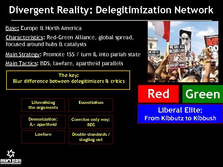 Divergent Reality: Delegitimization Network Base: Europe & North America Characteristics: Red-Green Alliance, global spread,