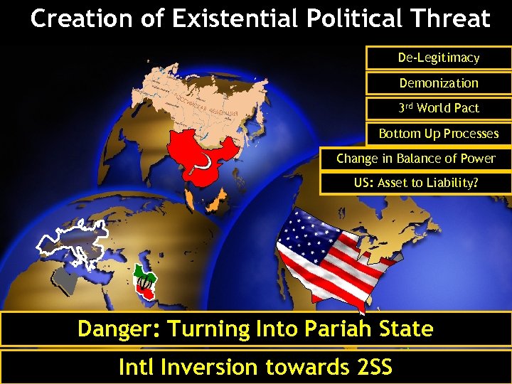 Creation of Existential Political Threat De-Legitimacy Demonization 3 rd World Pact Bottom Up Processes