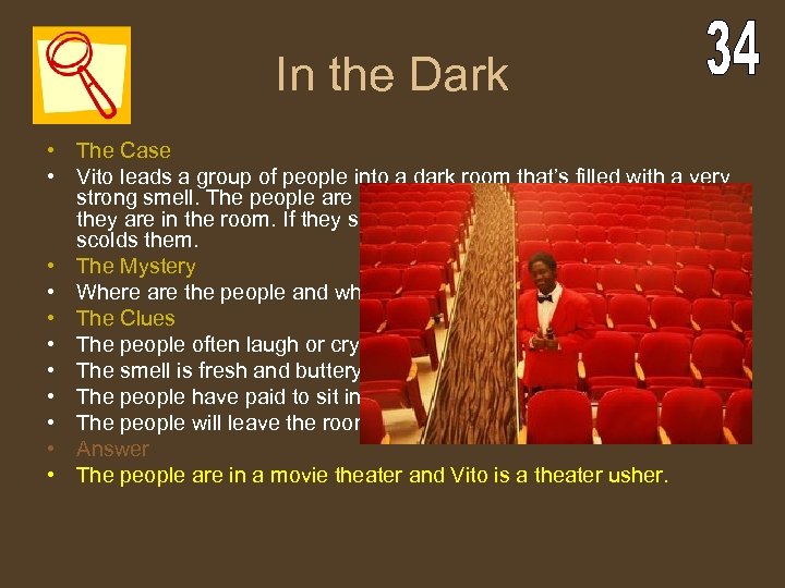 In the Dark • The Case • Vito leads a group of people into