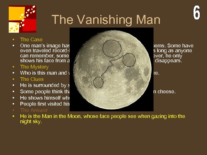 The Vanishing Man • • • The Case One man’s image has inspired many