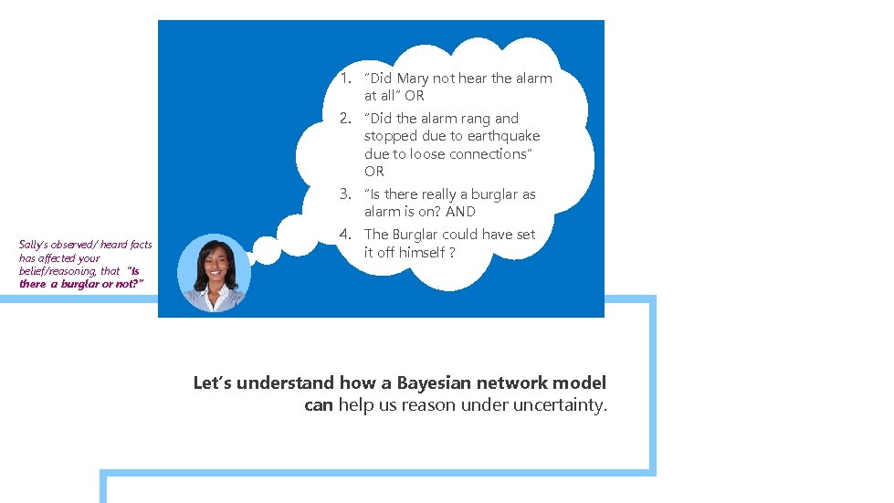 1. “Did Mary not hear the alarm at all” OR 2. “Did the alarm