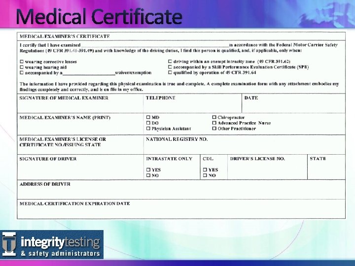 Medical Certificate 