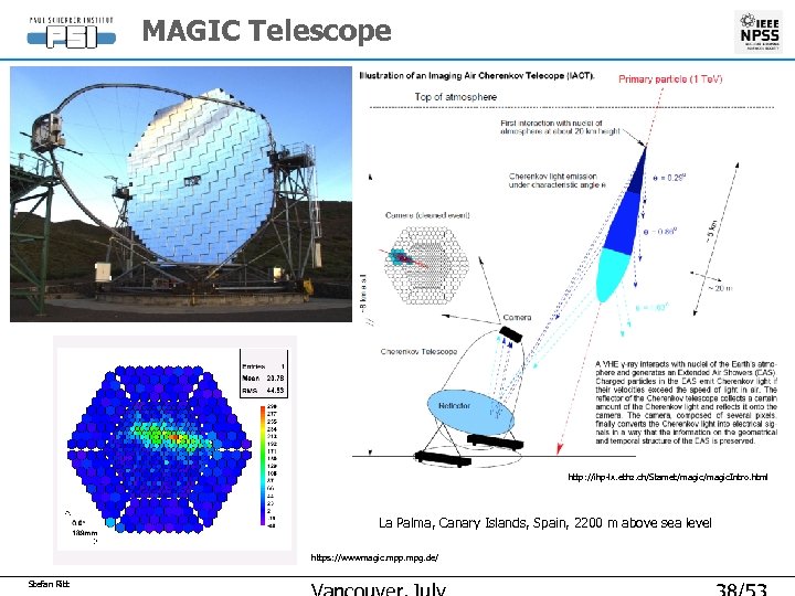 MAGIC Telescope http: //ihp-lx. ethz. ch/Stamet/magic. Intro. html La Palma, Canary Islands, Spain, 2200