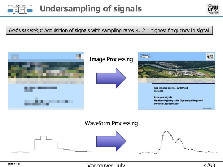 Undersampling of signals Undersampling: Acquisition of signals with sampling rates ≪ 2 * highest