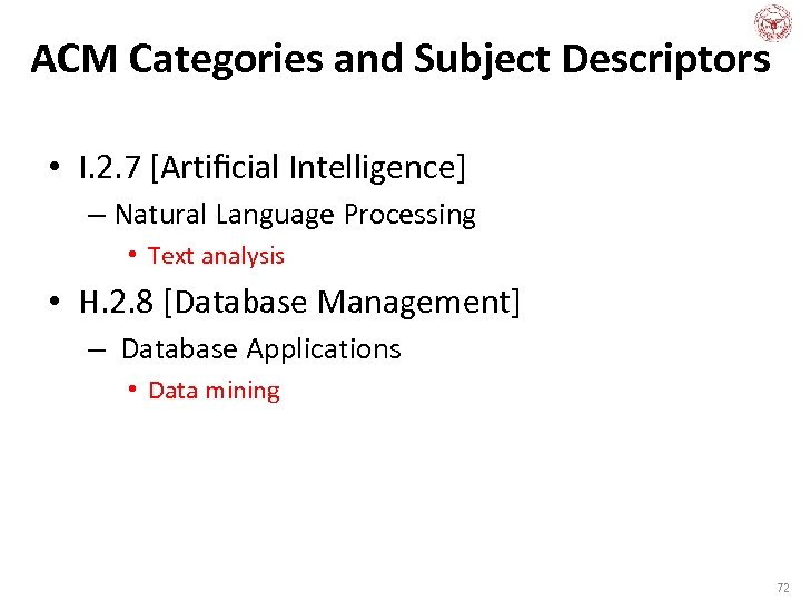 ACM Categories and Subject Descriptors • I. 2. 7 [Artiﬁcial Intelligence] – Natural Language
