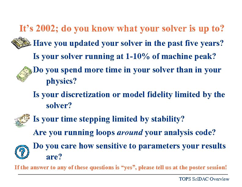 It’s 2002; do you know what your solver is up to? Have you updated