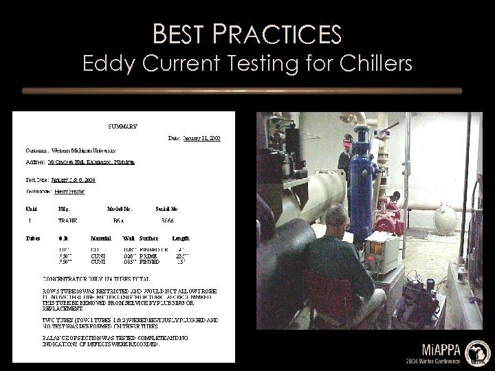 BEST PRACTICES Eddy Current Testing for Chillers 