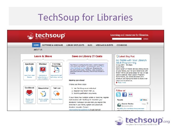 Tech. Soup for Libraries 