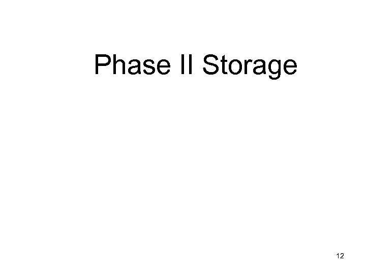 Phase II Storage 12 