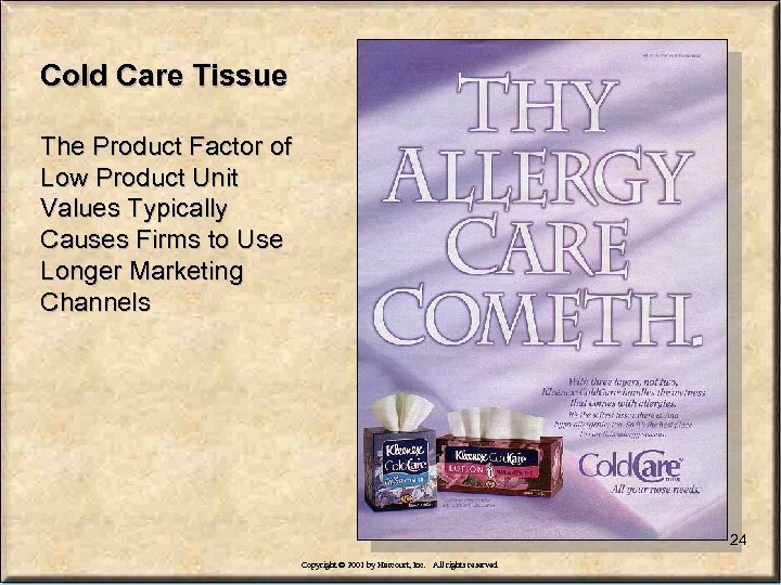 Cold Care Tissue The Product Factor of Low Product Unit Values Typically Causes Firms