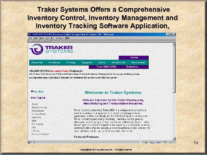 Traker Systems Offers a Comprehensive Inventory Control, Inventory Management and Inventory Tracking Software Application,