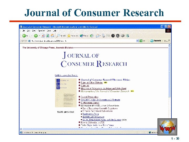 Journal of Consumer Research 1 - 30 