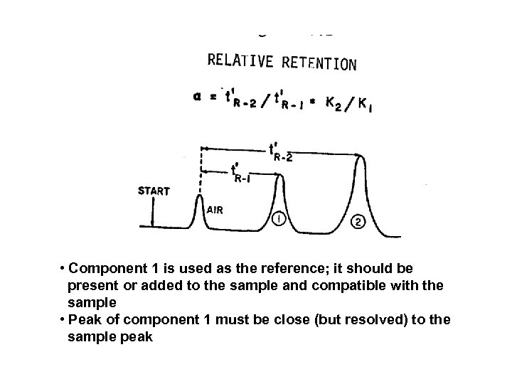  • Component 1 is used as the reference; it should be present or