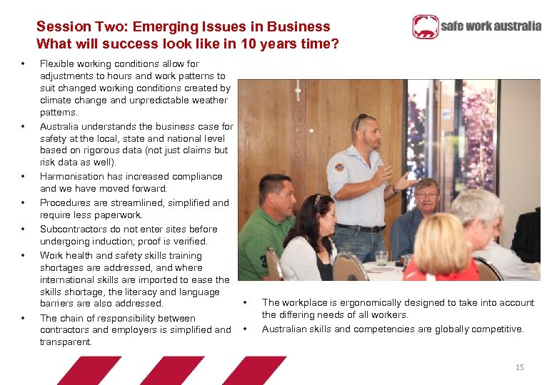 Session Two: Emerging Issues in Business What will success look like in 10 years