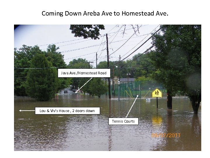 Coming Down Areba Ave to Homestead Ave. Java Ave. /Homestead Road Lou & Viv’s