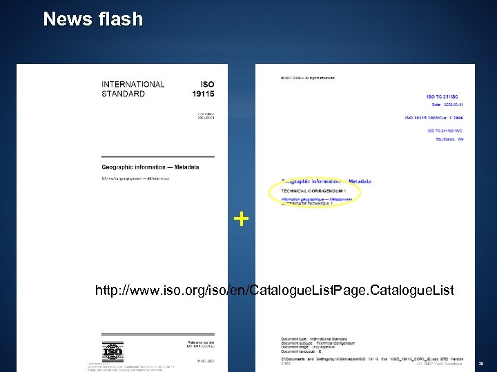 News flash + http: //www. iso. org/iso/en/Catalogue. List. Page. Catalogue. List UC 2007 Tech