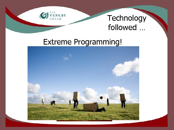 Technology followed … Extreme Programming! 