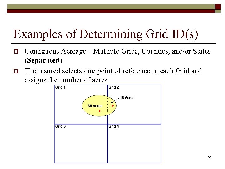 Examples of Determining Grid ID(s) o o Contiguous Acreage – Multiple Grids, Counties, and/or