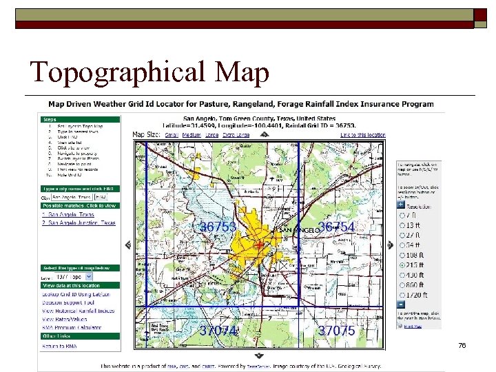 Topographical Map 76 