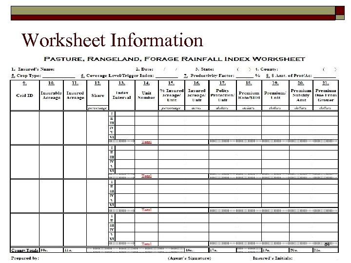Worksheet Information 84 