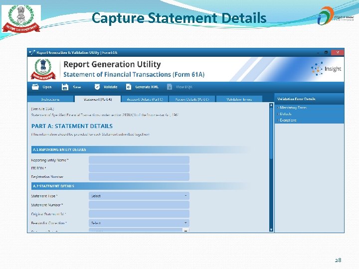 Capture Statement Details 28 