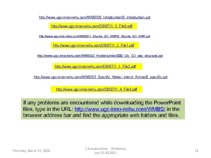 http: //www. ugc-inno-nehu. com/WMBS/0_Introduction _introduction. ppt http: //www. ugc-inno-nehu. com/DBIBT/1_3_File 5. pdf http: //www. ugc-inno-nehu.