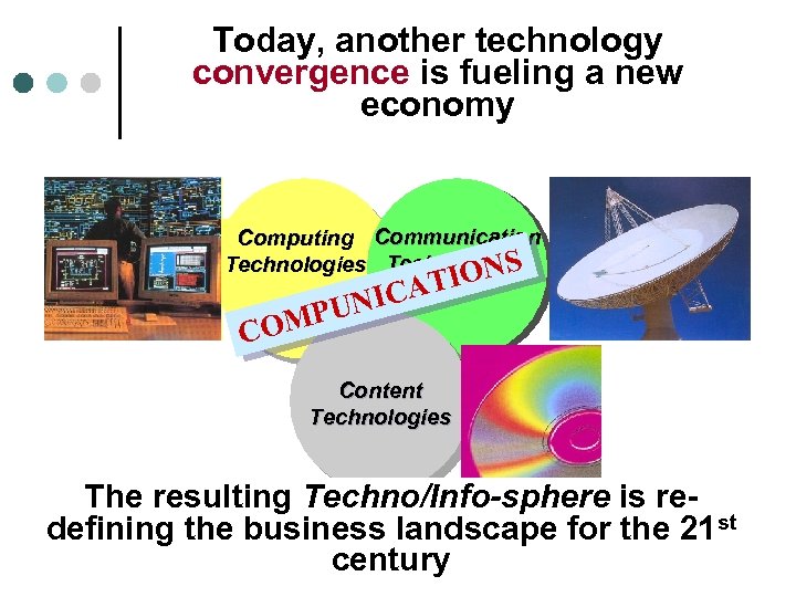 Today, another technology convergence is fueling a new economy Computing Communication Technologies NS ATIO