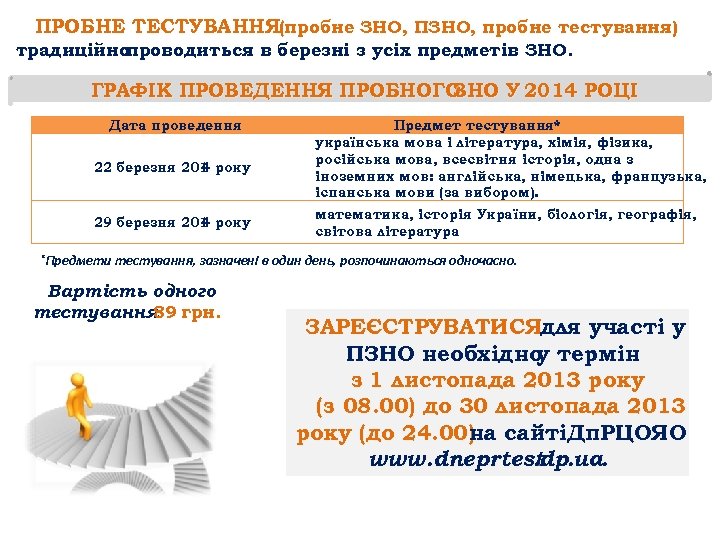 ПРОБНЕ ТЕСТУВАННЯ(пробне ЗНО, ПЗНО, пробне тестування) традиційно проводиться в березні з усіх предметів ЗНО.
