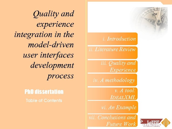 Quality and experience integration in the model-driven user interfaces development process Ph. D dissertation
