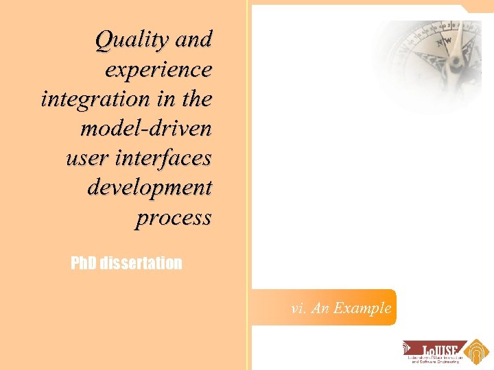 Quality and experience integration in the model-driven user interfaces development process Ph. D dissertation