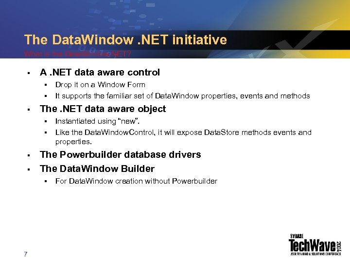 The Data. Window. NET initiative What is the Data. Window. NET? § A. NET