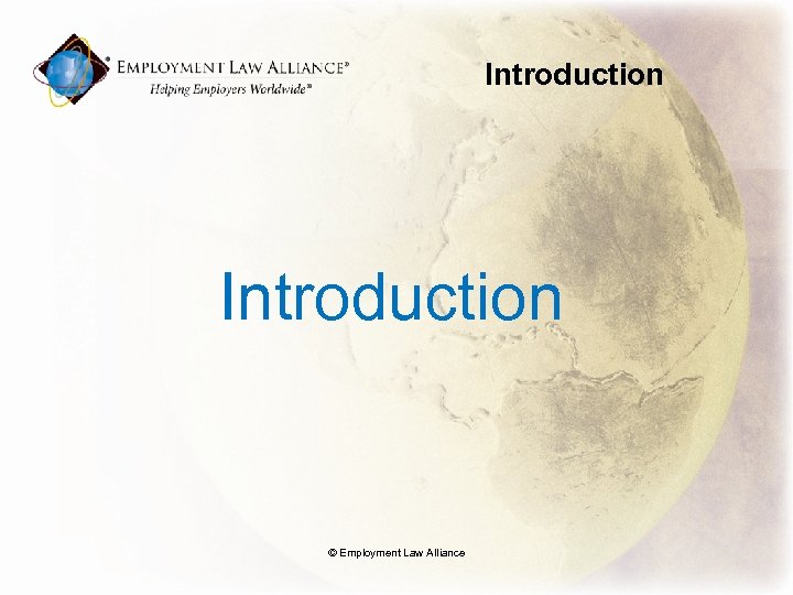 Introduction © Employment Law Alliance 
