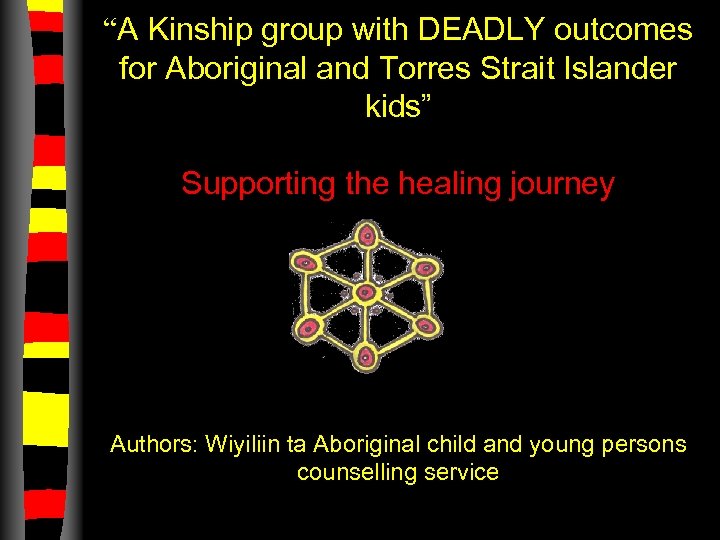 “A Kinship group with DEADLY outcomes for Aboriginal and Torres Strait Islander kids” Supporting