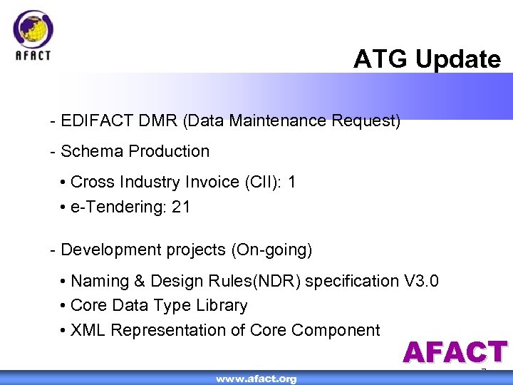 ATG Update - EDIFACT DMR (Data Maintenance Request) - Schema Production • Cross Industry